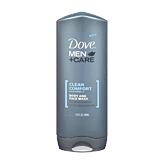 Dove Men + Care body and face wash, clean comfort, mild comfort Full-Size Picture